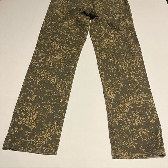 Chaps Women's Jeans Green and tan Paisley Size 4 - Picture 6 of 9